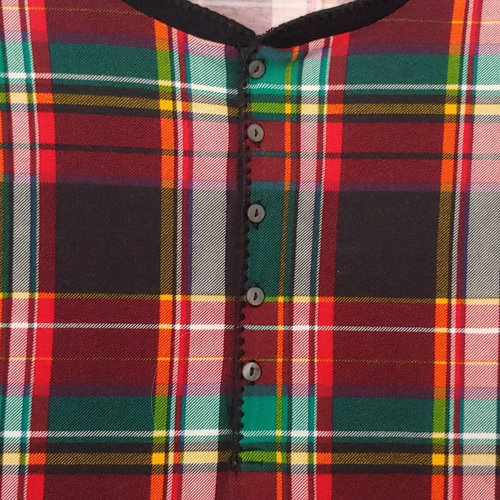Ralph Lauren Plaid Ruffled Bottom Dress. Size Large 12-14. Holiday. Portrait
